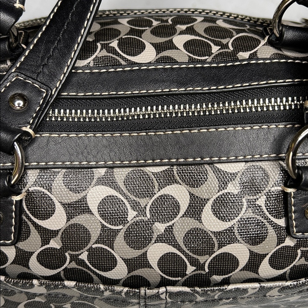 Coach Signature Coated Canvas and Leather Chelsea Satchel - Picture 8 of 16